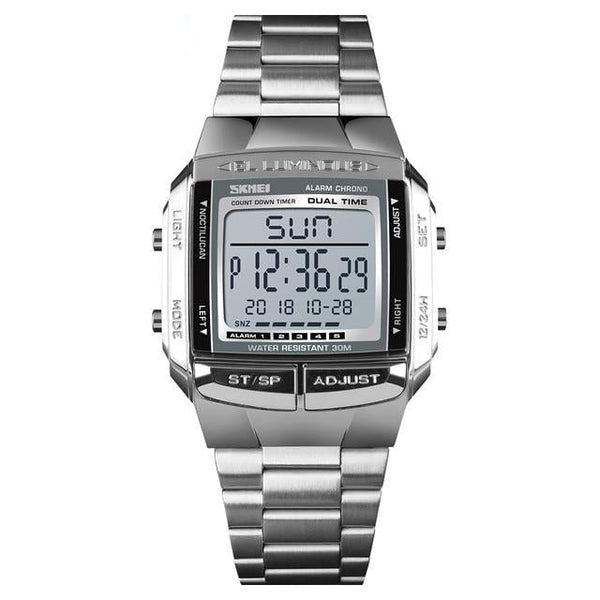Boys Silver Watch Chrono Kids