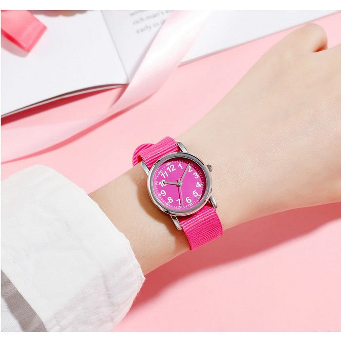 Girls Pink Watch Chrono Kids