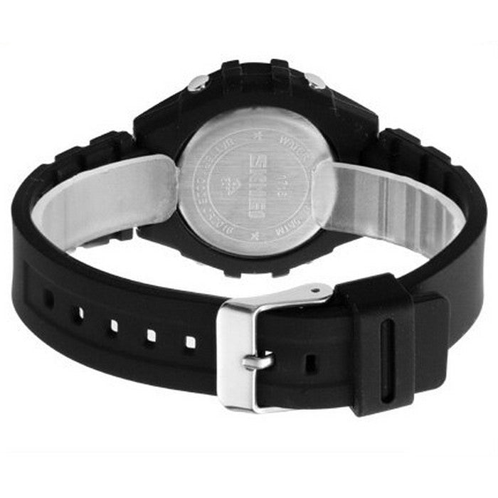 Digital Boy's Watch With Green Camouflage Silicone Strap