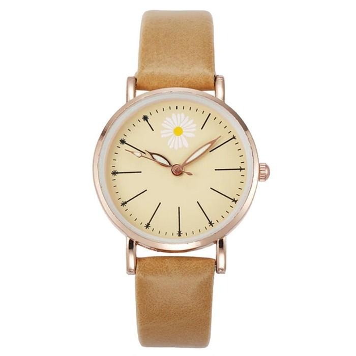 Analog Girl's Fluorescent Daisy Dial Watch