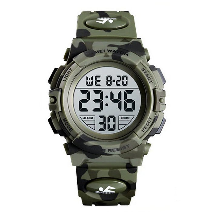 Digital Green Camouflage Boy's Watch