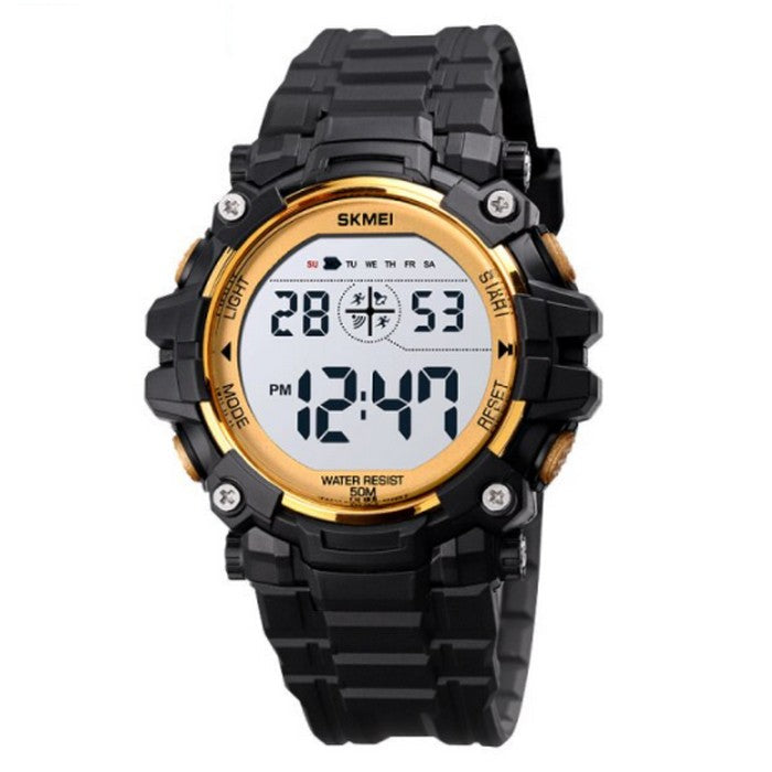 Black Multifunction Sports Boy's Watch With Digital Display