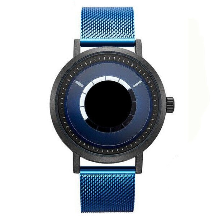 Original Boy's Watch With Blue Mesh Steel Bracelet And Gray Dial