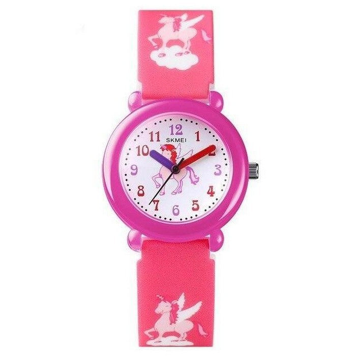 Analog Girl's Watch With Winged Unicorn Dial