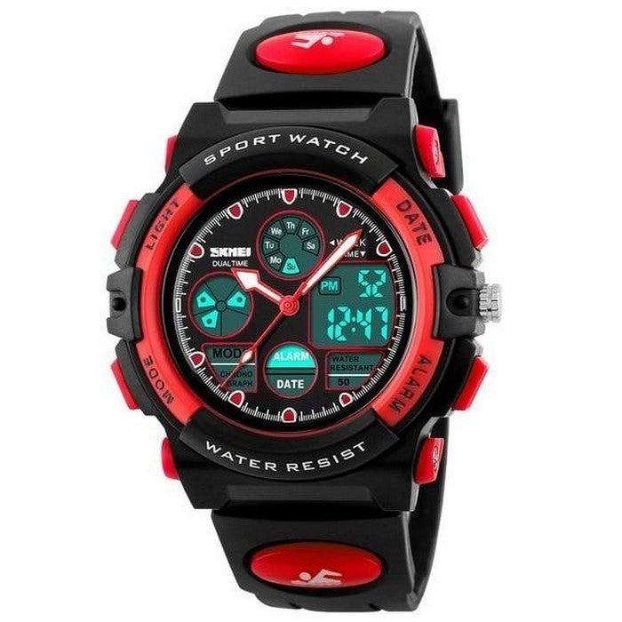 Multifunction Sports Boy's Watch With Dual Time
