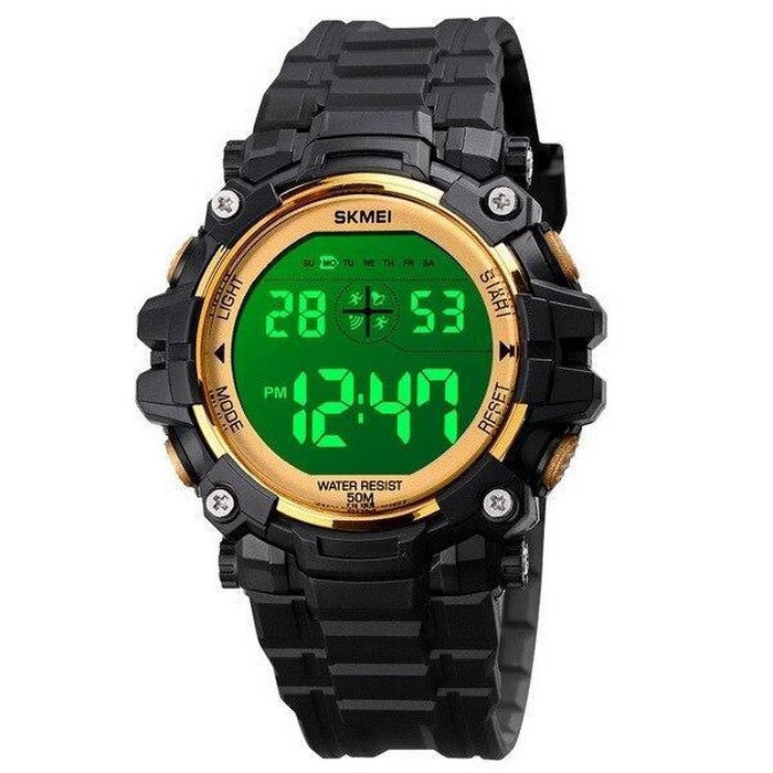 Black Multifunction Sports Boy's Watch With Digital Display