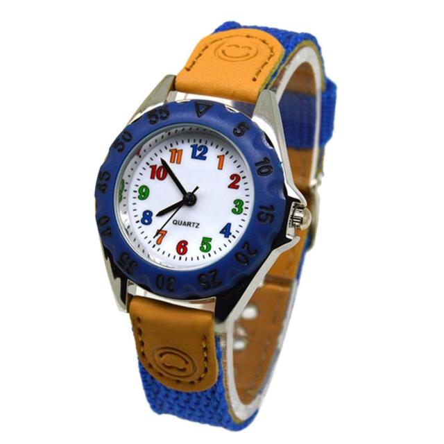 Analog Boy's Watch With White Fabric Strap And White Dial