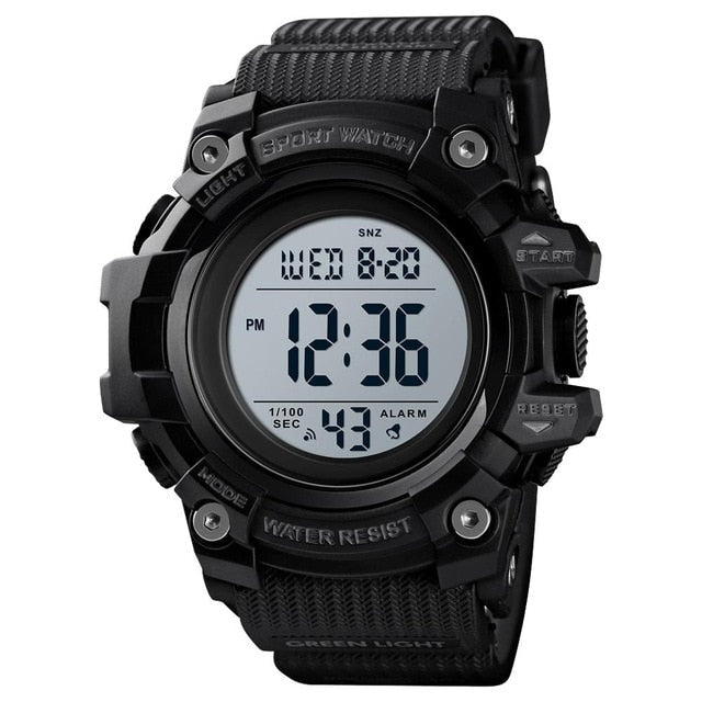 Digital Boy's Watch With Silicone Strap And Camouflage Dial