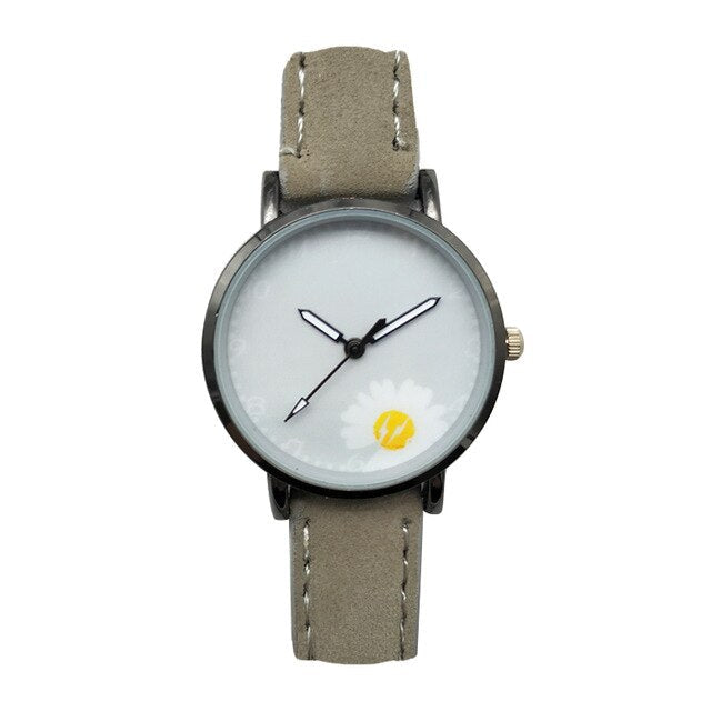 Analog Girl's Watch Daisy Dial