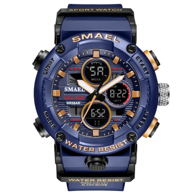 Digital Boy's Watch With Saffron Yellow Silicone Strap And Black Dial