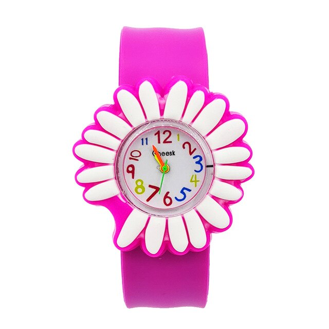 Girl's Flower Dial Educational Watch